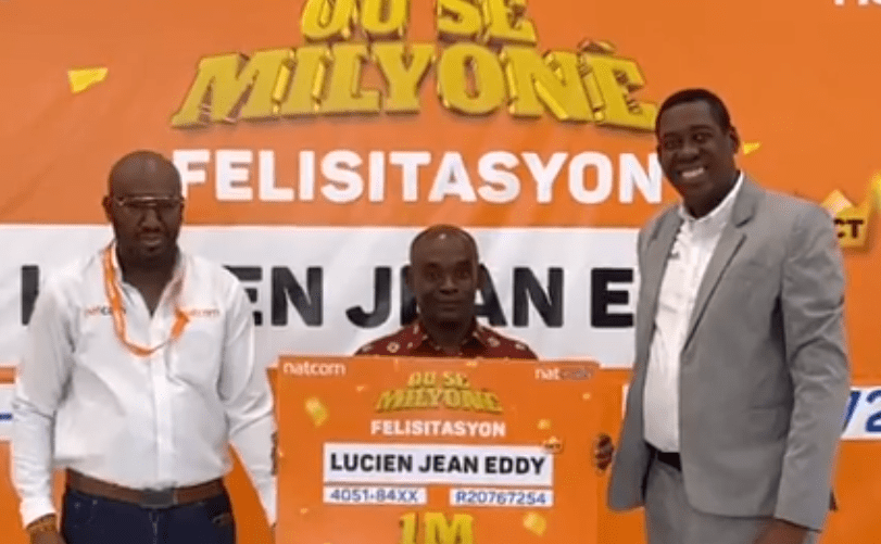 Promotion  « Ou Se Milyonè » : La Natcom remet le deuxième Prix&nbsp;Millionnaire